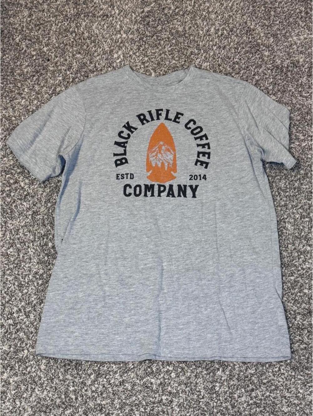 ☕ Black Rifle Coffee Company Arrowhead Mountain L Tee 🏔️